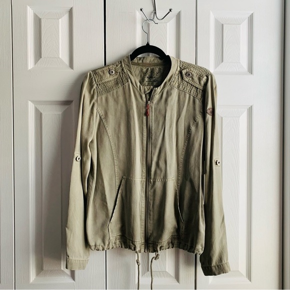 NWT Anthropologie Boundless North Green Zip Up Utility Jacket - Picture 1 of 12